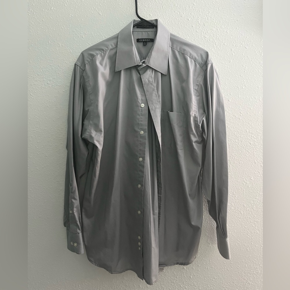 George Gray Dress Shirt Professional Attire